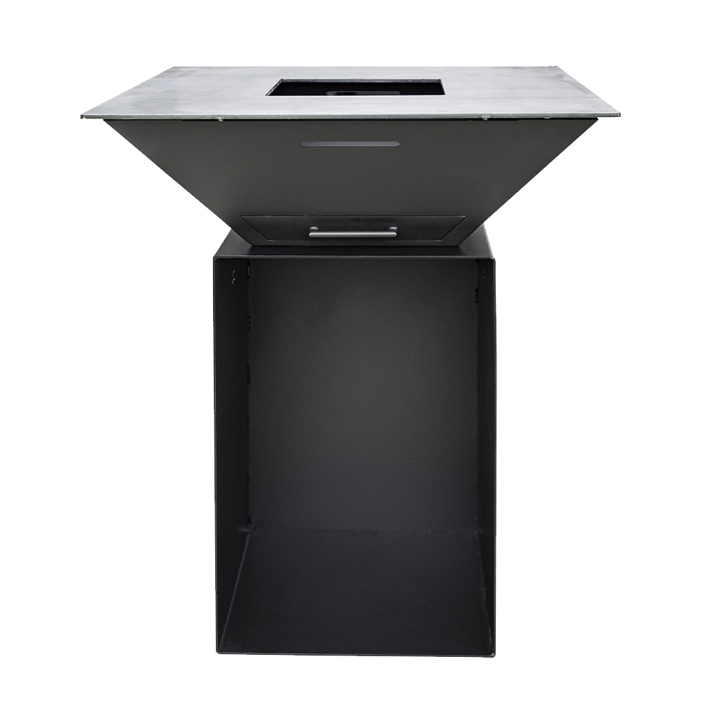 BigQube M Feuerplattengrill Wood schwarz