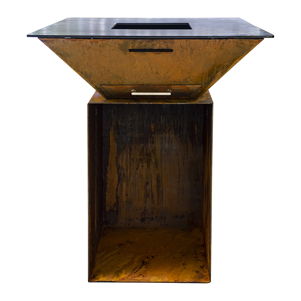 Feuerplattengrill BigQube M Wood Corten