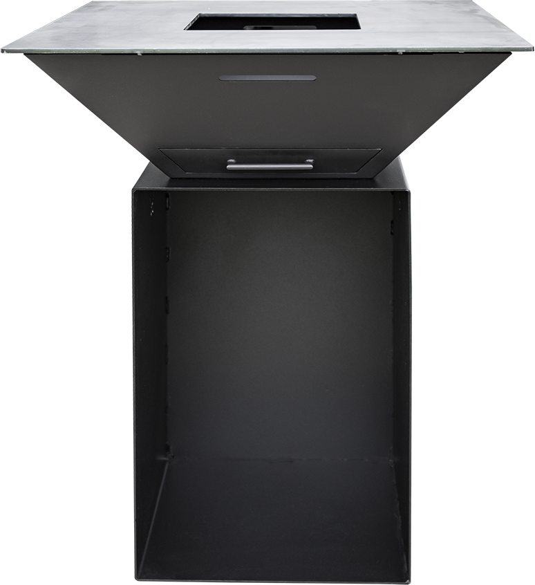 Feuerplattengrill BigQube M Wood schwarz