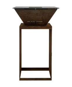 BigQube S Feuerplatten-Grill aus Cortenstahl, Feuerplatte, Grillplatte, Feuerschale, Ofyr