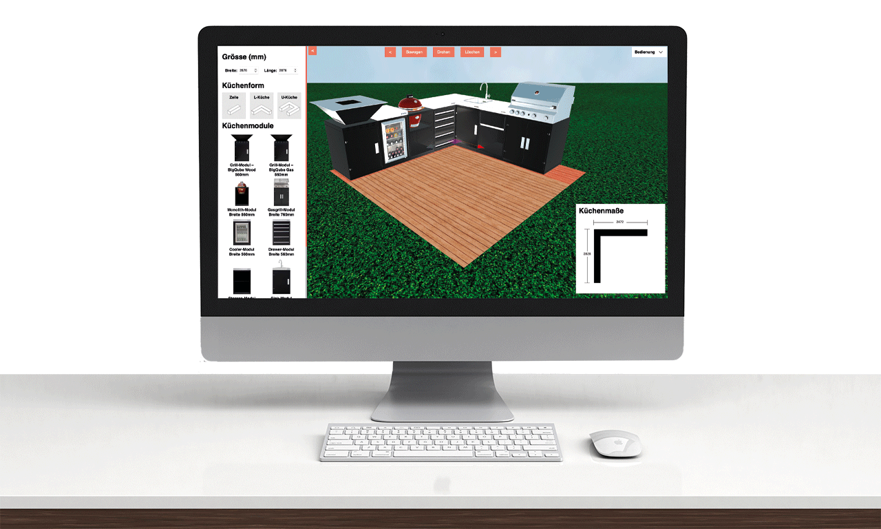 Outdoorküchen Konfigurator von BlackBull, Onlinekonfigurator, Aussenküche konfigurieren